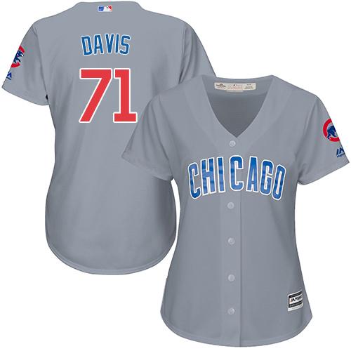 Cubs #71 Wade Davis Grey Road Women's Stitched MLB Jersey Cubs #71 Wade Davis Grey Road Women's Stitched MLB Jersey
