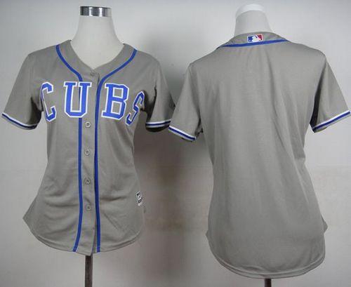 Cubs Blank Grey Alternate Road Women's Stitched MLB Jersey Cubs Blank Grey Alternate Road Women's Stitched MLB Jersey