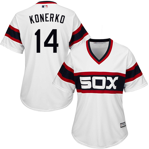 White Sox #14 Paul Konerko White Alternate Home Women's Stitched MLB Jersey White Sox #14 Paul Konerko White Alternate Home Women's Stitched MLB Jersey