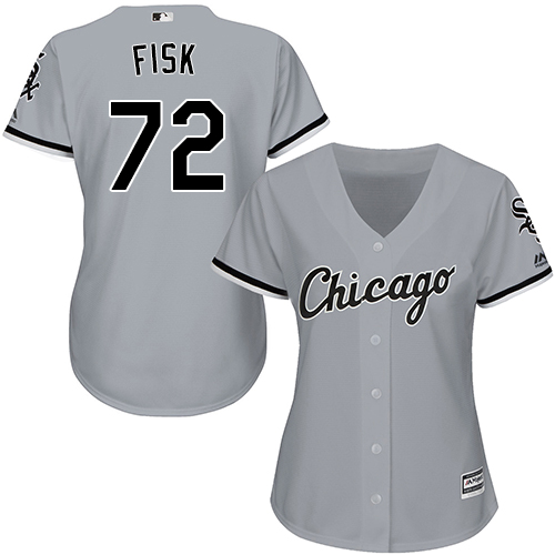 White Sox #72 Carlton Fisk Grey Road Women's Stitched MLB Jersey White Sox #72 Carlton Fisk Grey Road Women's Stitched MLB Jersey