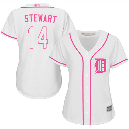 Tigers #14 Christin Stewart White/Pink Fashion Women's Stitched MLB Jersey Tigers #14 Christin Stewart White/Pink Fashion Women's Stitched MLB Jersey