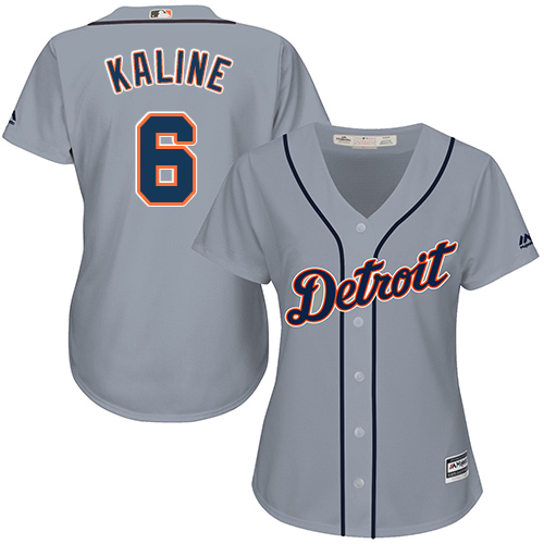 Tigers #6 Al Kaline Grey Road Women's Stitched MLB Jersey Tigers #6 Al Kaline Grey Road Women's Stitched MLB Jersey