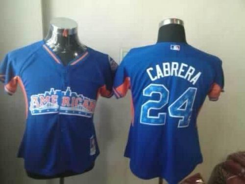 Tigers #24 Miguel Cabrera Blue 2013 All-Star Women's Stitched MLB Jersey Tigers #24 Miguel Cabrera Blue 2013 All-Star Women's Stitched MLB Jersey