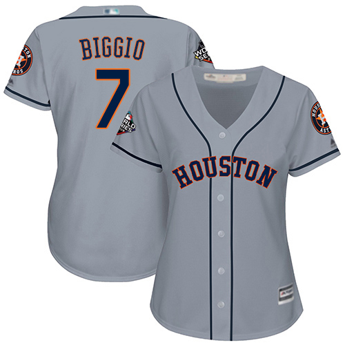 Astros #7 Craig Biggio Grey Road 2019 World Series Bound Women's Stitched MLB Jersey Astros #7 Craig Biggio Grey Road 2019 World Series Bound Women's Stitched MLB Jersey