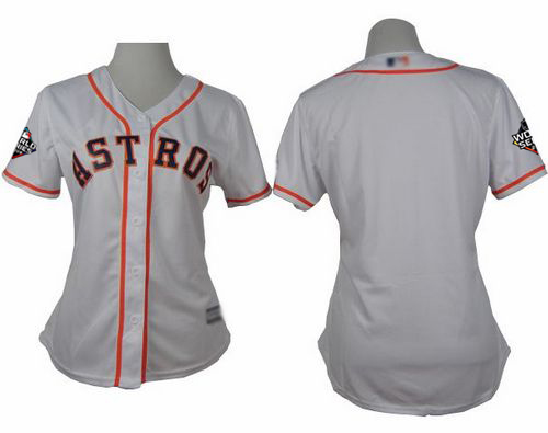 Astros Blank White Home 2019 World Series Bound Women's Stitched MLB Jersey