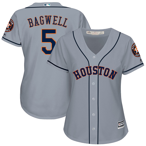 Astros #5 Jeff Bagwell Grey Road Women's Stitched MLB Jersey Astros #5 Jeff Bagwell Grey Road Women's Stitched MLB Jersey