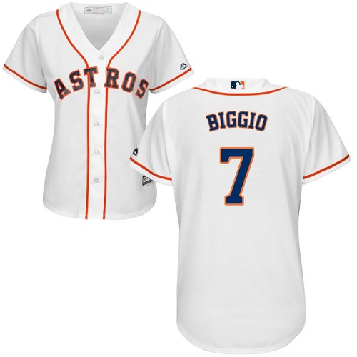Astros #7 Craig Biggio White Home Women's Stitched MLB Jersey Astros #7 Craig Biggio White Home Women's Stitched MLB Jersey