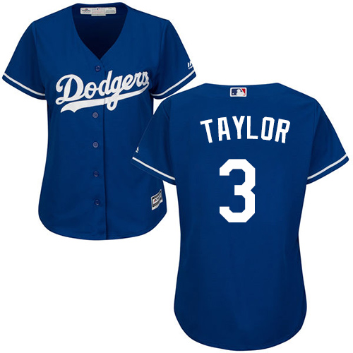 Dodgers #3 Chris Taylor Blue Alternate Women's Stitched MLB Jersey Dodgers #3 Chris Taylor Blue Alternate Women's Stitched MLB Jersey