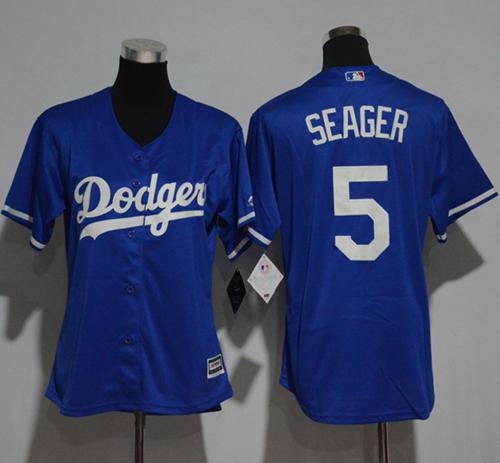 Dodgers #5 Corey Seager Blue Alternate Women's Stitched MLB Jersey Dodgers #5 Corey Seager Blue Alternate Women's Stitched MLB Jersey