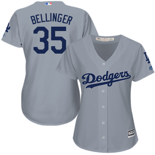 Dodgers #35 Cody Bellinger Grey Alternate Road Women's Stitched MLB Jersey Dodgers #35 Cody Bellinger Grey Alternate Road Women's Stitched MLB Jersey