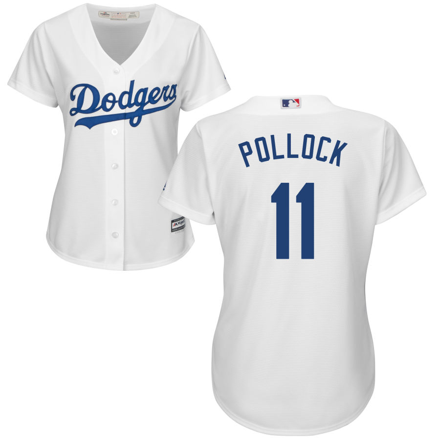 Dodgers #11 A.J. Pollock White Women's Cool Base Stitched MLB Jersey Dodgers #11 A.J. Pollock White Women's Cool Base Stitched MLB Jersey