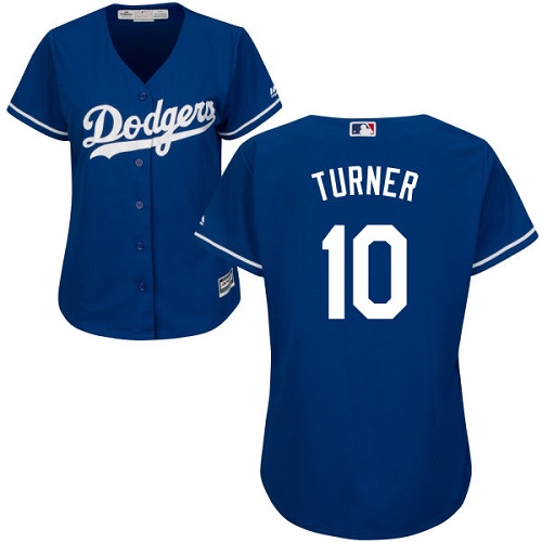 Dodgers #10 Justin Turner Blue Alternate Women's Stitched MLB Jersey Dodgers #10 Justin Turner Blue Alternate Women's Stitched MLB Jersey