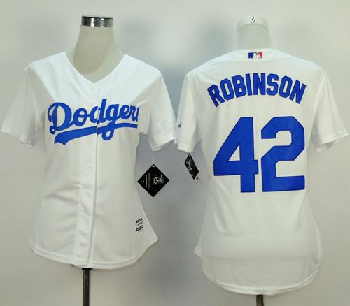Dodgers #42 Jackie Robinson White Home Women's Stitched MLB Jersey Dodgers #42 Jackie Robinson White Home Women's Stitched MLB Jersey