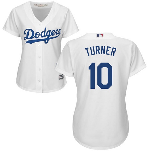 Dodgers #10 Justin Turner White Home Women's Stitched MLB Jersey Dodgers #10 Justin Turner White Home Women's Stitched MLB Jersey