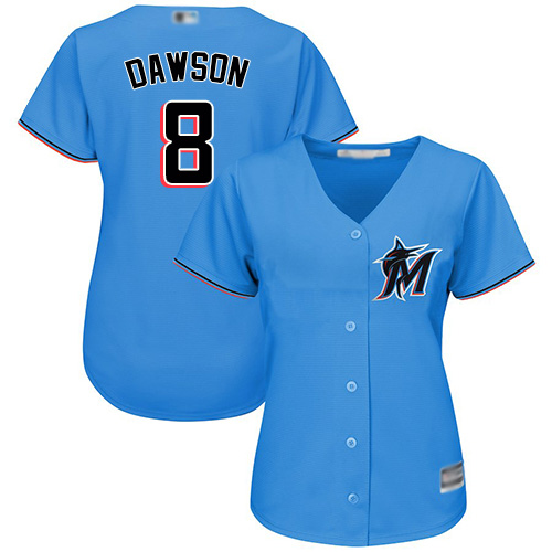 Marlins #8 Andre Dawson Blue Alternate Women's Stitched MLB Jersey Marlins #8 Andre Dawson Blue Alternate Women's Stitched MLB Jersey
