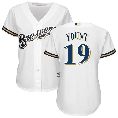 Brewers #19 Robin Yount White Home Women's Stitched MLB Jersey Brewers #19 Robin Yount White Home Women's Stitched MLB Jersey