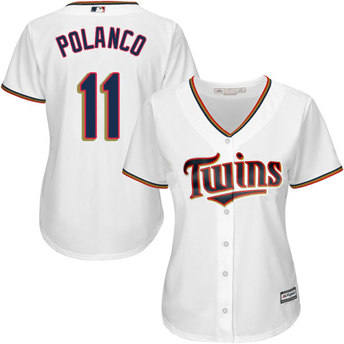 Twins #11 Jorge Polanco White Home Women's Stitched MLB Jersey Twins #11 Jorge Polanco White Home Women's Stitched MLB Jersey