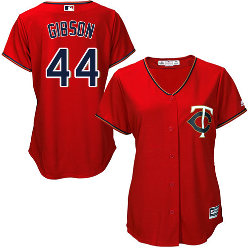 Twins #44 Kyle Gibson Red Alternate Women's Stitched MLB Jersey Twins #44 Kyle Gibson Red Alternate Women's Stitched MLB Jersey
