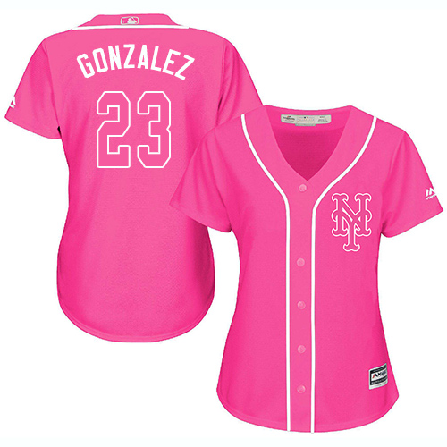 Mets #23 Adrian Gonzalez Pink Fashion Women's Stitched MLB Jersey Mets #23 Adrian Gonzalez Pink Fashion Women's Stitched MLB Jersey