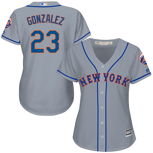 Mets #23 Adrian Gonzalez Grey Road Women's Stitched MLB Jersey Mets #23 Adrian Gonzalez Grey Road Women's Stitched MLB Jersey