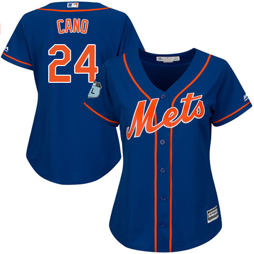 Mets #24 Robinson Cano Blue Alternate Women's Stitched MLB Jersey Mets #24 Robinson Cano Blue Alternate Women's Stitched MLB Jersey