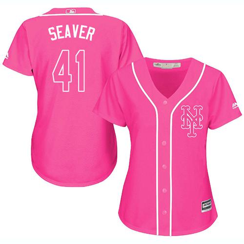 Mets #41 Tom Seaver Pink Fashion Women's Stitched MLB Jersey Mets #41 Tom Seaver Pink Fashion Women's Stitched MLB Jersey