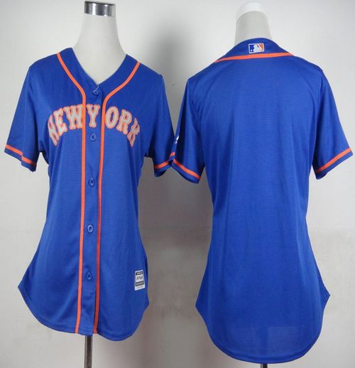 Mets Blank Blue Alternate Road Women's Stitched MLB Jersey Mets Blank Blue Alternate Road Women's Stitched MLB Jersey