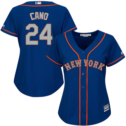 Mets #24 Robinson Cano Blue(Grey NO.) Alternate Women's Stitched MLB Jersey Mets #24 Robinson Cano Blue(Grey NO.) Alternate Women's Stitched MLB Jersey