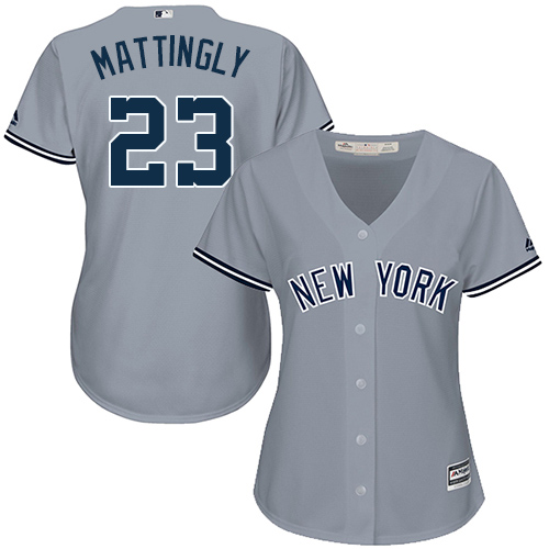 Yankees #23 Don Mattingly Grey Road Women's Stitched MLB Jersey Yankees #23 Don Mattingly Grey Road Women's Stitched MLB Jersey