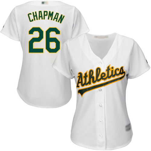 Athletics #26 Matt Chapman White Home Women's Stitched MLB Jersey Athletics #26 Matt Chapman White Home Women's Stitched MLB Jersey