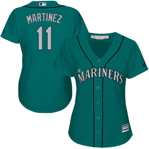 Mariners #11 Edgar Martinez Green Alternate Women's Stitched MLB Jersey Mariners #11 Edgar Martinez Green Alternate Women's Stitched MLB Jersey