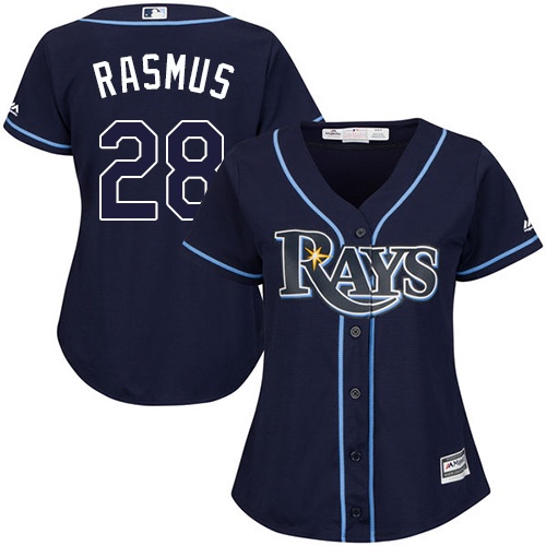 Rays #28 Colby Rasmus Dark Blue Alternate Women's Stitched MLB Jersey Rays #28 Colby Rasmus Dark Blue Alternate Women's Stitched MLB Jersey