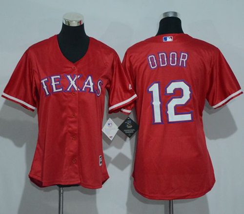 Rangers #12 Rougned Odor Red Women's Alternate Stitched MLB Jersey Rangers #12 Rougned Odor Red Women's Alternate Stitched MLB Jersey