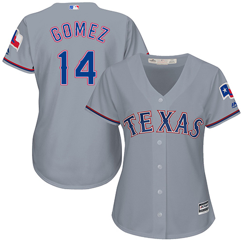 Rangers #14 Carlos Gomez Grey Road Women's Stitched MLB Jersey Rangers #14 Carlos Gomez Grey Road Women's Stitched MLB Jersey