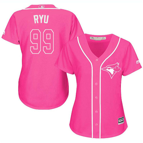 Women's Blue Jays Custom Pink Fashion Stitched baseball Jersey