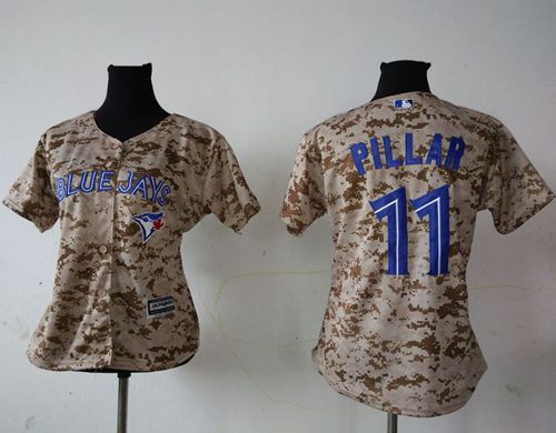 Blue Jays #11 Kevin Pillar Camo Women's Fashion Stitched MLB Jersey Blue Jays #11 Kevin Pillar Camo Women's Fashion Stitched MLB Jersey