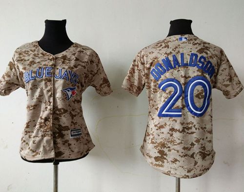 Blue Jays #20 Josh Donaldson Camo Women's Fashion Stitched MLB Jersey Blue Jays #20 Josh Donaldson Camo Women's Fashion Stitched MLB Jersey