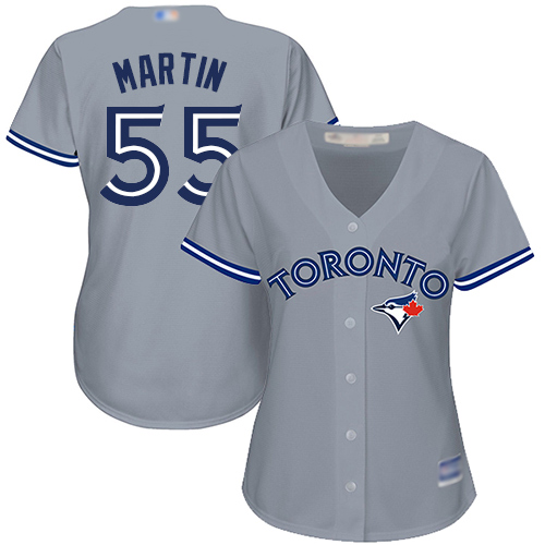 Blue Jays #55 Russell Martin Grey Road Women's Stitched MLB Jersey Blue Jays #55 Russell Martin Grey Road Women's Stitched MLB Jersey