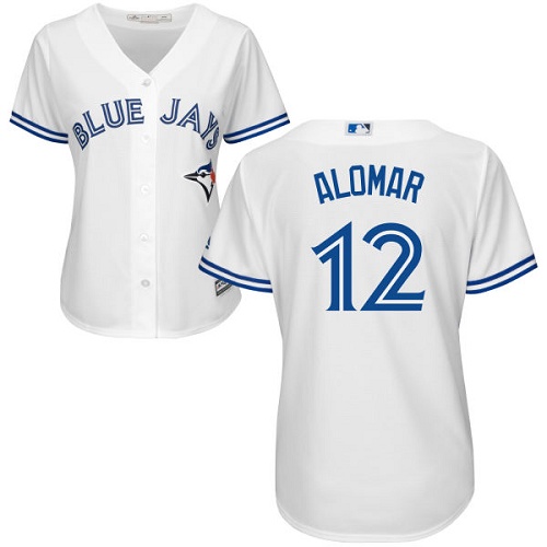 Blue Jays #12 Roberto Alomar White Home Women's Stitched MLB Jersey Blue Jays #12 Roberto Alomar White Home Women's Stitched MLB Jersey