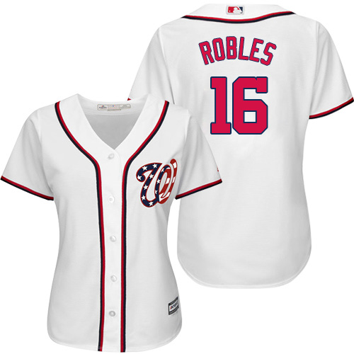 Nationals #16 Victor Robles White Home Women's Stitched MLB Jersey