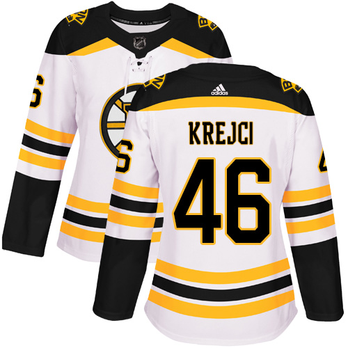 Adidas Bruins #46 David Krejci White Road Authentic Women's Stitched NHL Jersey Adidas Bruins #46 David Krejci White Road Authentic Women's Stitched NHL Jersey