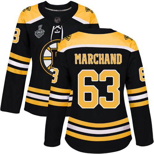 Adidas Bruins #63 Brad Marchand Black Home Authentic Stanley Cup Final Bound Women's Stitched NHL Jersey Adidas Bruins #63 Brad Marchand Black Home Authentic Stanley Cup Final Bound Women's Stitched NHL Jersey