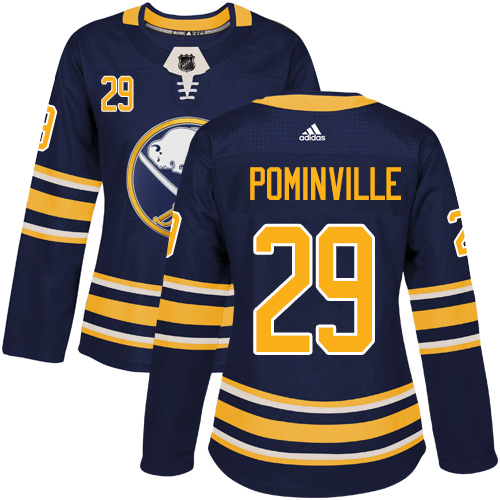 Adidas Sabres #29 Jason Pominville Navy Blue Home Authentic Women's Stitched NHL Jersey Adidas Sabres #29 Jason Pominville Navy Blue Home Authentic Women's Stitched NHL Jersey