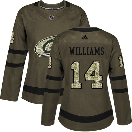 Adidas Hurricanes #14 Justin Williams Green Salute to Service Women's Stitched NHL Jersey Adidas Hurricanes #14 Justin Williams Green Salute to Service Women's Stitched NHL Jersey