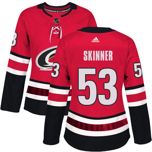 Adidas Hurricanes #53 Jeff Skinner Red Home Authentic Women's Stitched NHL Jersey Adidas Hurricanes #53 Jeff Skinner Red Home Authentic Women's Stitched NHL Jersey