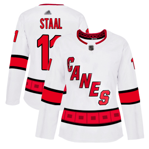 Adidas Hurricanes #11 Jordan Staal White Road Authentic Women's Stitched NHL Jersey Adidas Hurricanes #11 Jordan Staal White Road Authentic Women's Stitched NHL Jersey