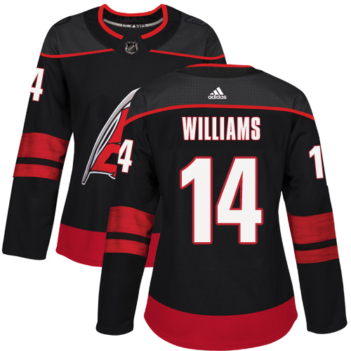 Adidas Hurricanes #14 Justin Williams Black Alternate Authentic Women's Stitched NHL Jersey Adidas Hurricanes #14 Justin Williams Black Alternate Authentic Women's Stitched NHL Jersey