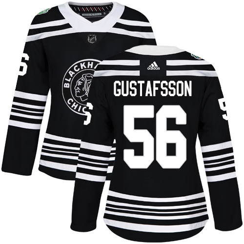 Adidas Blackhawks #56 Erik Gustafsson Black Authentic 2019 Winter Classic Women's Stitched NHL Jersey Adidas Blackhawks #56 Erik Gustafsson Black Authentic 2019 Winter Classic Women's Stitched NHL Jersey