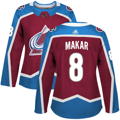 Adidas Avalanche #8 Cale Makar Burgundy Home Authentic Women's Stitched NHL Jersey Adidas Avalanche #8 Cale Makar Burgundy Home Authentic Women's Stitched NHL Jersey