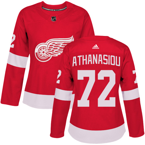 Adidas Red Wings #72 Andreas Athanasiou Red Home Authentic Women's Stitched NHL Jersey Adidas Red Wings #72 Andreas Athanasiou Red Home Authentic Women's Stitched NHL Jersey